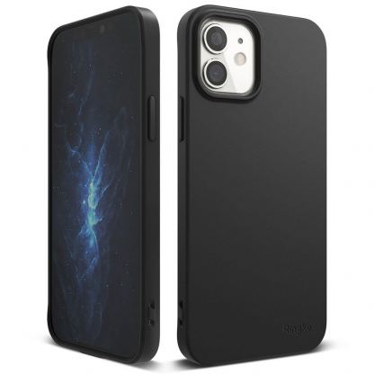 Ringke Air S Case - силиконов (TPU) калъф за iPhone 12 mini (черен)
