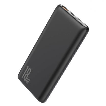 Baseus Bipow 18W Power Bank PD+QC 10000mAh - външна батерия 18W с USB и USB-C изходи и с технология за бързо зареждане (черен)