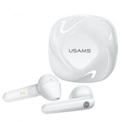 USAMS SD001 TWS Earbuds  - безжични блутут слушалки със зареждащ кейс (бял)