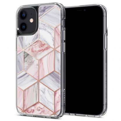 Spigen Cyrill Cecile Case Pink Marble - хибриден кейс с висока степен на защита за iPhone 12 mini (светлорозов)