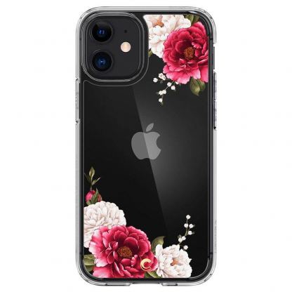 Spigen Cyrill Cecile Case Red Floral - хибриден кейс с висока степен на защита за iPhone 12 mini (цветни мотиви)