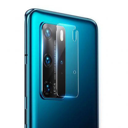 Baseus Lens Tempered Glass Protector - предпазно стъклено покритие за камерата на Huawei P40 Pro (прозрачни) (2 броя)