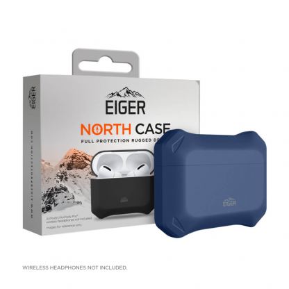 Eiger North AirPods Pro Protective Case - удароустойчив силиконов калъф за Apple Airpods Pro (тъмносин)