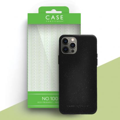 Case FortyFour No.100 Case - рециклируем хибриден кейс за iPhone 12 Pro Max (черен)