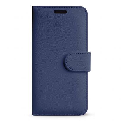 Case FortyFour No.11 Case - кожен калъф с поставка за iPhone 12 Pro Max (син)