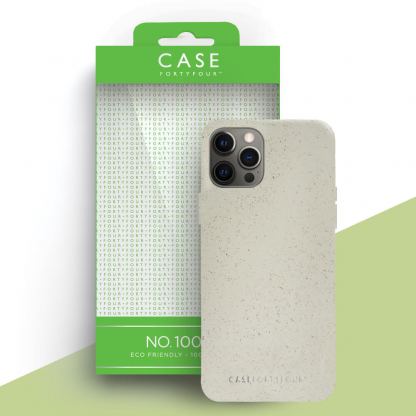 Case FortyFour No.100 Case - рециклируем хибриден кейс за iPhone 12 Pro Max (бял)