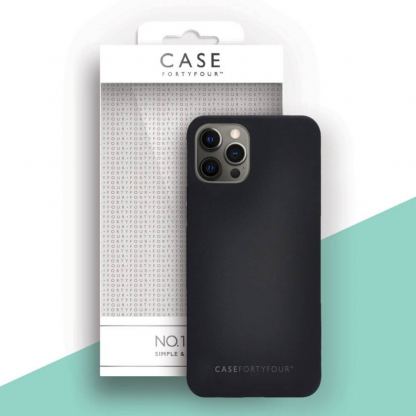Case FortyFour No.1 Case - силиконов (TPU) калъф за iPhone 12 Pro Max (черен)