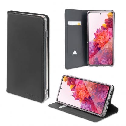 4smarts Flip Case URBAN Lite - кожен калъф с поставка и отделение за кр. карта за Samsung Galaxy S20 FE, Galaxy S20 FE 5G (черен)