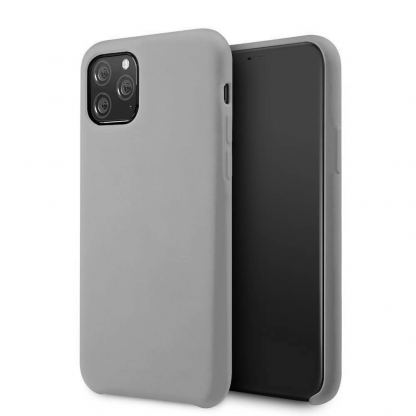 Vennus Silicone Case Lite - силиконов (TPU) калъф за iPhone 12, iPhone 12 Pro (сив)