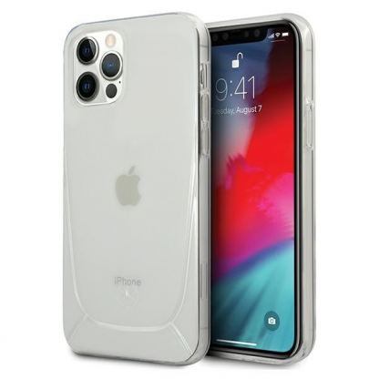 Mercedes TPU Transparent Case - силиконов (TPU) удароустойчив калъф за iPhone 12, iPhone 12 Pro (прозрачен)