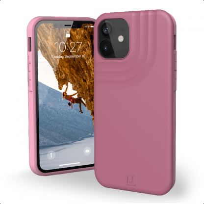 Urban Armor Gear U Anchor Case - удароустойчив хибриден кейс за  iPhone 12, iPhone 12 Pro (розов)