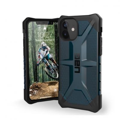 Urban Armor Gear Plasma - удароустойчив хибриден кейс за iPhone 12, iPhone 12 Pro (тъмносин)