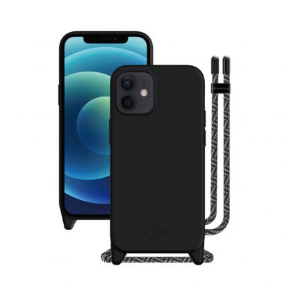 SwitchEasy Play Case - силиконов (TPU) калъф с въженце за носене за iPhone 12 mini (черен)