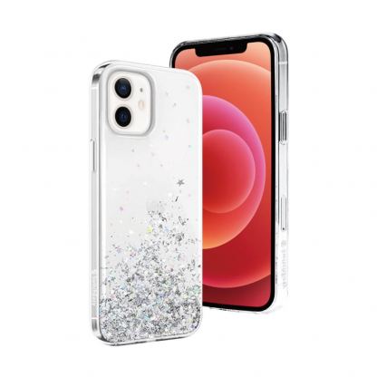 SwitchEasy Starfield Case - дизайнерски удароустойчив хибриден кейс за iPhone 12 mini (прозрачен) 