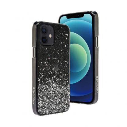 SwitchEasy Starfield Case - дизайнерски удароустойчив хибриден кейс за iPhone 12 mini (черен) 