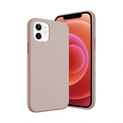 SwitchEasy Skin Case - силиконов (TPU) калъф за iPhone 12, iPhone 12 Pro (розов)