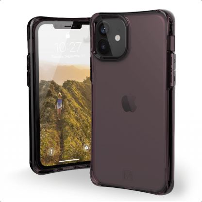 Urban Armor Gear U Mouve Case - удароустойчив хибриден кейс за iPhone 12, iPhone 12 Pro (лилав-прозрачен)