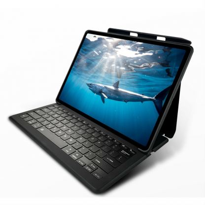 Mako Go Type Qwerty Rugged Keyboard Case - безжична клавиатура, кейс и поставка за iPad Mini 5 (2019), iPad Mini 4 (черен)