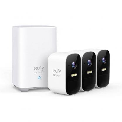 Anker EufyCam 2C 3-Cam Kit Wireless Home Security Camera System - домашна система за видеонаблюдение с 3 броя камери (бял)