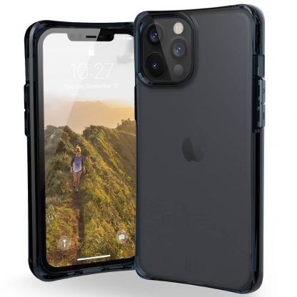 Urban Armor Gear U Mouve Case - удароустойчив хибриден кейс за iPhone 12, iPhone 12 Pro (син-прозрачен)