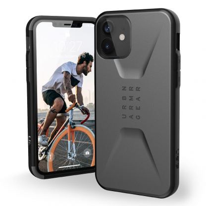 Urban Armor Gear Civilian - удароустойчив хибриден кейс за iPhone 12, iPhone 12 Pro (сив)
