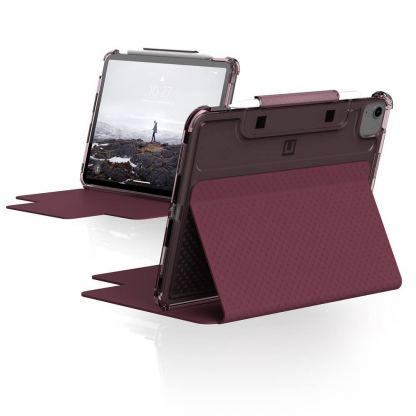 Urban Armor Gear U Lucent Case - удароустойчив хибриден кейс от най-висок клас за iPad Air 4 (2020), iPad Pro 11 (2020), iPad Pro 11 (2018) (лилав-прозрачен)