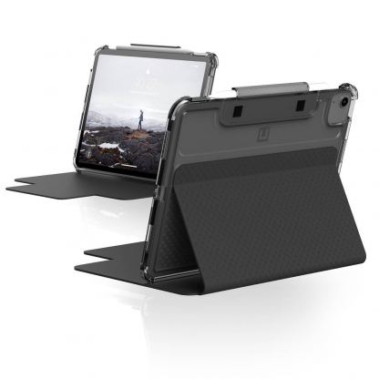 Urban Armor Gear U Lucent Case - удароустойчив хибриден кейс от най-висок клас за iPad Air 4 (2020), iPad Pro 11 (2020), iPad Pro 11 (2018) (черен-прозрачен)