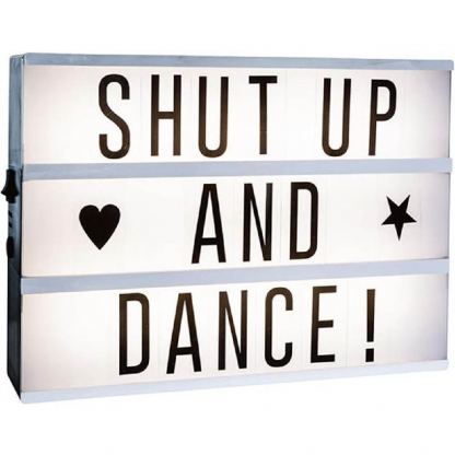 United LED Light Sign Light Box - светещо табло с букви (черно-бял)