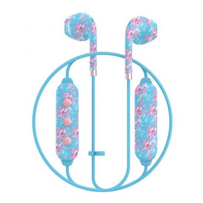Happy Plugs Wireless II Earbuds - безжични Bluetooth слушалки с микрофон за мобилни устройства (пъстър) 
