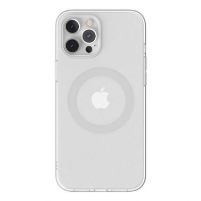 SwitchEasy MagClear Case - термополиуретанов (TPU) кейс с вграден магнитен конектор (MagSafe) за iPhone 12 Pro Max (бял-прозрачен)