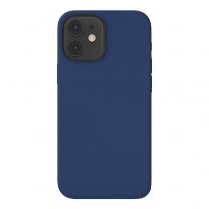SwitchEasy MagSkin Case - тънък силиконов кейс с вграден магнитен конектор (MagSafe) за iPhone 12 mini (син)
