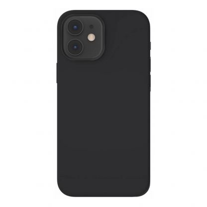 SwitchEasy MagSkin Case - тънък силиконов кейс с вграден магнитен конектор (MagSafe) за iPhone 12 mini (черен)