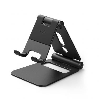 Ringke Super Folding Stand - универсална сгъваема поставка за бюро и плоскости за мобилни устройства и таблети (черен)