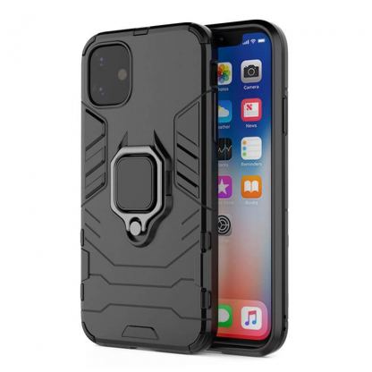 Ring Armor Case - хибриден удароустойчив кейс с пръстен против изпускане за Samsung Galaxy S21 Ultra (черен)