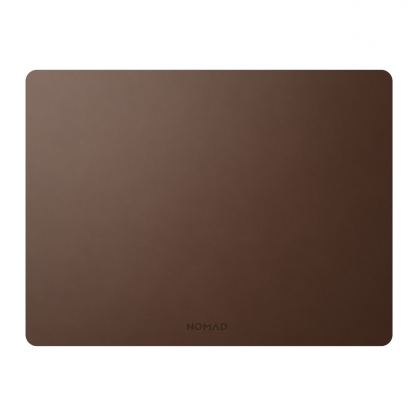 Nomad Mousepad Leather - дизайнерски кожен (естествена кожа) пад за мишка (16 инча) (кафяв)