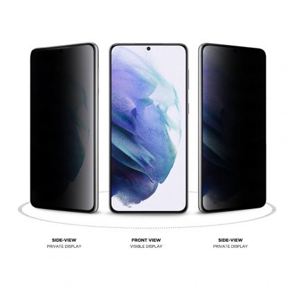 Eiger Mountain Glass Black Curved Anti-Spy Privacy Filter Tempered Glass - калено стъклено защитно покритие с извити ръбове и определен ъгъл на виждане за дисплея на Samsung Galaxy S21