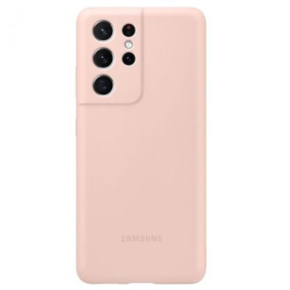 Samsung Silicone Cover EF-PG998TP - оригинален силиконов кейс за Samsung Galaxy S21 Ultra (розов)