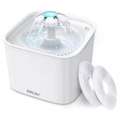 Zellar Pet Water Fountain - автоматична поилка за домашни любимци (бял) 