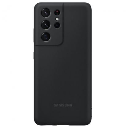 Samsung Silicone Cover EF-PG998TB - оригинален силиконов кейс за Samsung Galaxy S21 Ultra (черен)