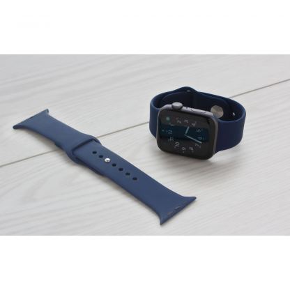 Torrii Silicone Band - силиконова каишка за Apple Watch 42мм, 44мм (тъмносин)