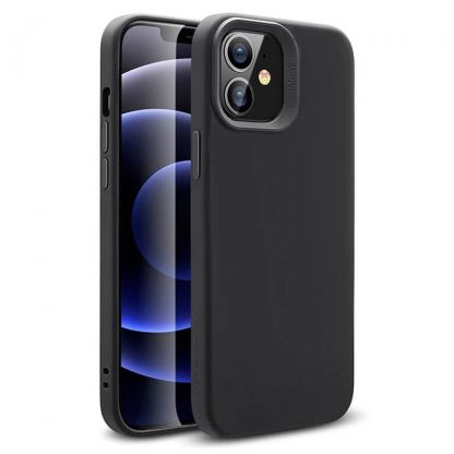 ESR Cloud Halolock Case - силиконов (TPU) калъф с вграден магнитен конектор (MagSafe) за iPhone 12 mini (черен)