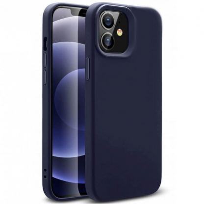 ESR Cloud Halolock Case - силиконов (TPU) калъф с вграден магнитен конектор (MagSafe) за iPhone 12 mini (тъмносин)