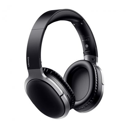 USAMS US-YN001 Wireless Bluetooth Noise Cancelling Headphones - безжични блутут слушалки с микрофон за мобилни устройства с Bluetooth (черен)