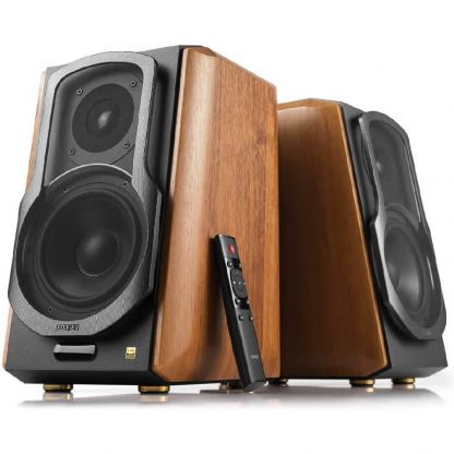 Edifier S1000MKII Top-notch Bookshelf Speaker - 2.0 аудио система (кафяв)