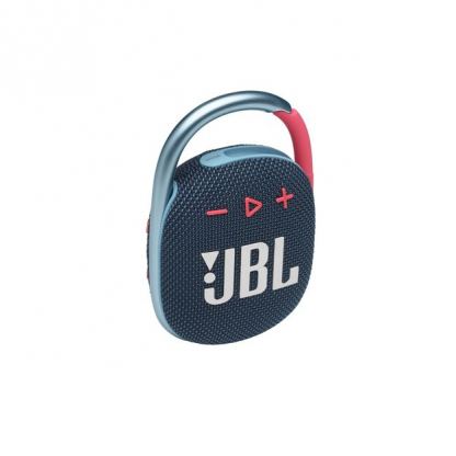 JBL Clip 4 Ultra-Portable Waterproof Speaker - водоустойчив безжичен портативен спийкър (с карабинер) с микрофон за мобилни устройства (син-розов)