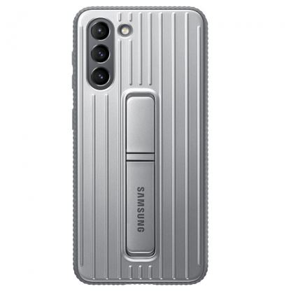 Samsung Protective Standing Cover EF-RG991CJ - оригинален хибриден кейс за Samsung Galaxy S21 (светлосив)