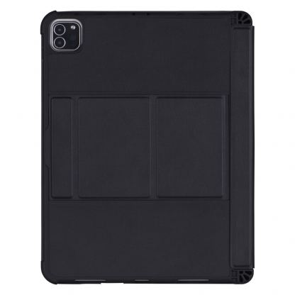 4smarts Keyboard Case Solid QWERTY - кожен калъф с клавиатура, тъчпад и поставка за Apple Pencil 2 за iPad Pro 11(2020) (черен)