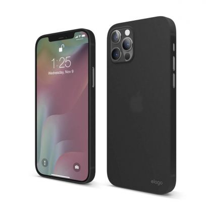 Elago Inner Core Case - тънък полипропиленов кейс (0.5 mm) за iPhone 12 Pro Max (черен)