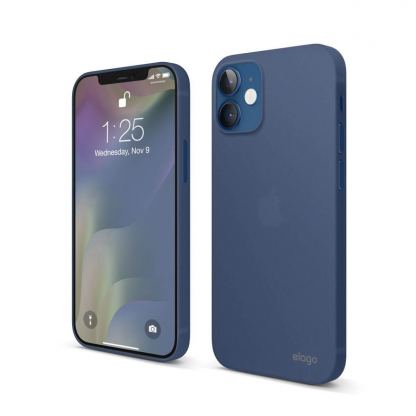 Elago Inner Core Case - тънък полипропиленов кейс (0.5 mm) за iPhone 12 mini (син)
