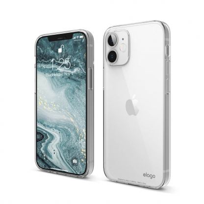 Elago Clear Silicone Case - силиконов (TPU) калъф за iPhone 12 mini (прозрачен)